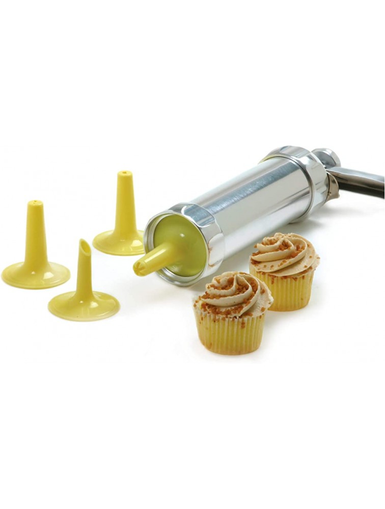 Norpro Deluxe Cookie Press with Icing Gun 8.5in 21.5cm and holds 1.25c 10oz - B5JGDMGSD