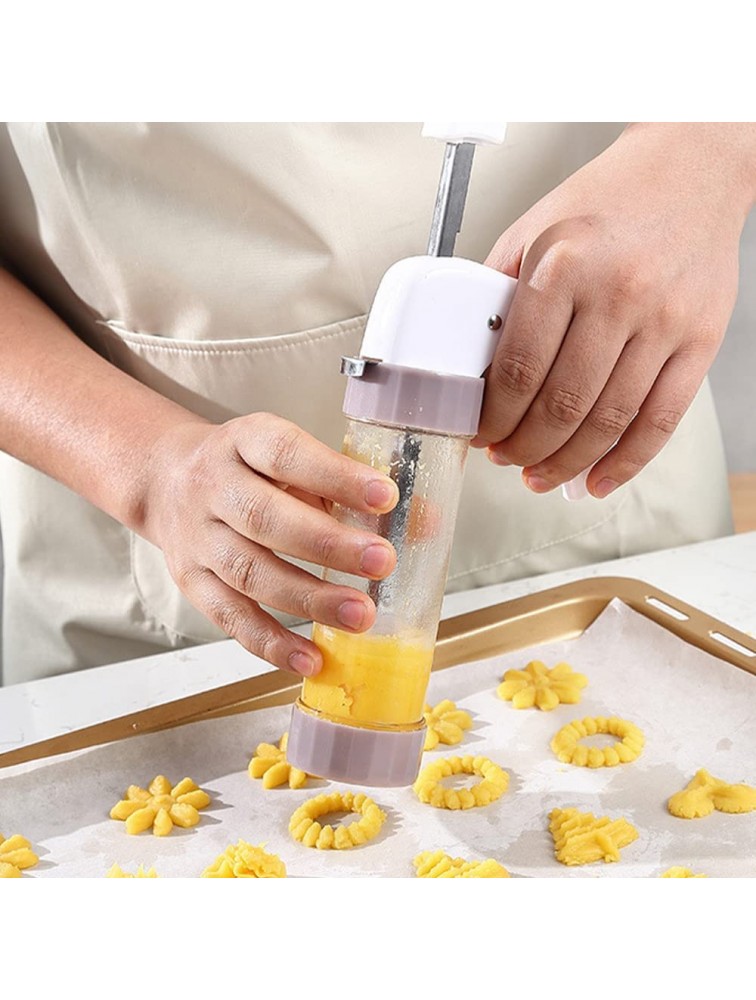 Suuker Cookie Press Maker Machine,Clear Cookie Press Gun Kit with 13 Discs and 6 Icing Tips for DIY Cookie Biscuit Maker and Cake Frosting Decoration - BQ8IPMKHA