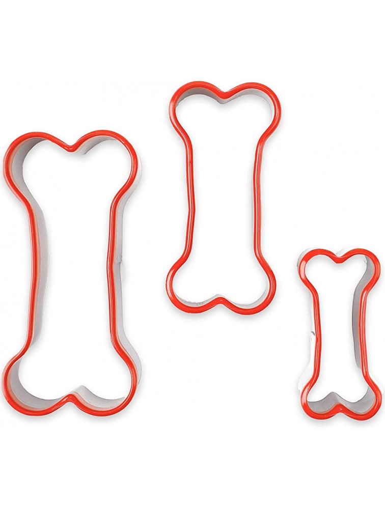 3 Pieces Dog Bone Cookie Cutters Set Dog Treats Cookie Cutter Dog Bone Shapes Cutters Homemade Dog Biscuit Treats Cutters Coated with Soft PVC for Protection 2.4 3.2'' 3.9'' - BN0NXIMU8
