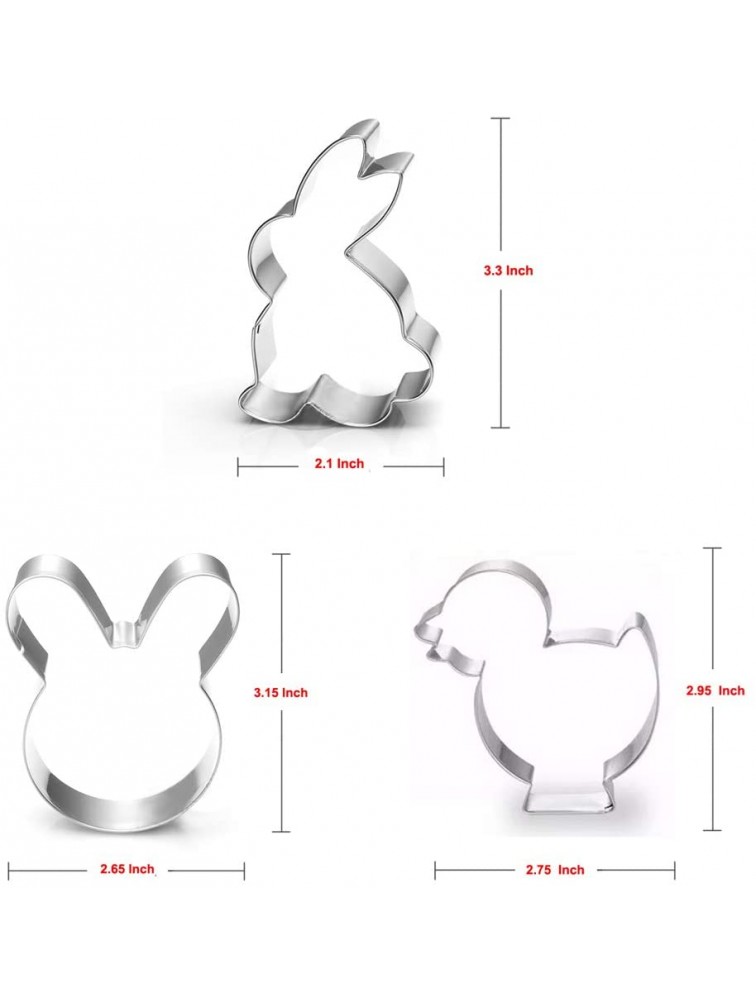 Easter Cookie Cutter Set 7 piece Egg Carrot Bunny Flower Chick Bunny Face and Butterfly - BLF9GV5AR