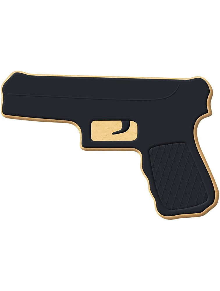 Hand Gun Cookie Cutter 4 Inch Made in the USA – Foose Cookie Cutters Tin Plated Steel Hand Gun Cookie Mold - B0U7GUEC4