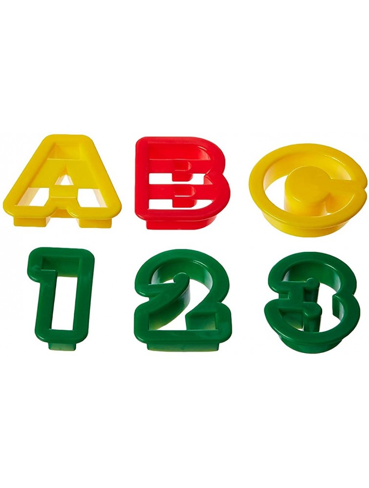R&M International Alphabet and Number 1.5 Cookie Cutters 36-Piece Bucket - BP7QMNB31