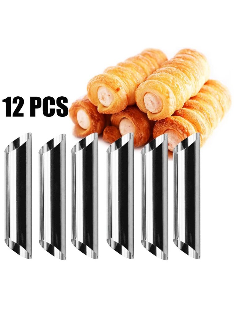 12pcs Set Cannoli Tube Stainless Steel Horn MOL-d Tubes Pastry Tools Baking MOL-dSize:12.5X 2.5cm - BMG8ZXFNK