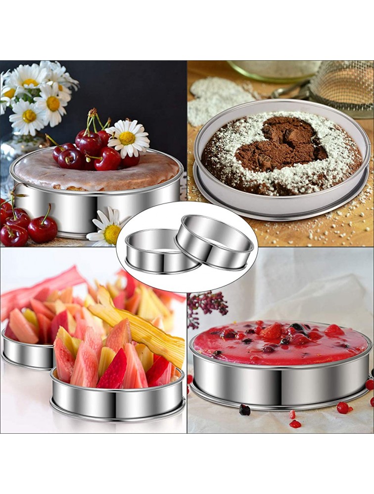 24 Pieces Double Rolled Tart Rings Round Muffin Rings Stainless Steel Crumpet Rings Circular Round Tart Rings for Home Restaurant Baking Tools - B6USYSC1X