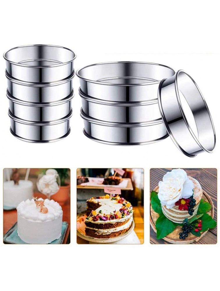 4Pcs English Muffin Rings,Stainless Steel Crumpet Rings Tart Rings Double Rolled Nonstick Egg Circles for Cooking Round Pastry Ring Mold10cm - BI52CSYJP