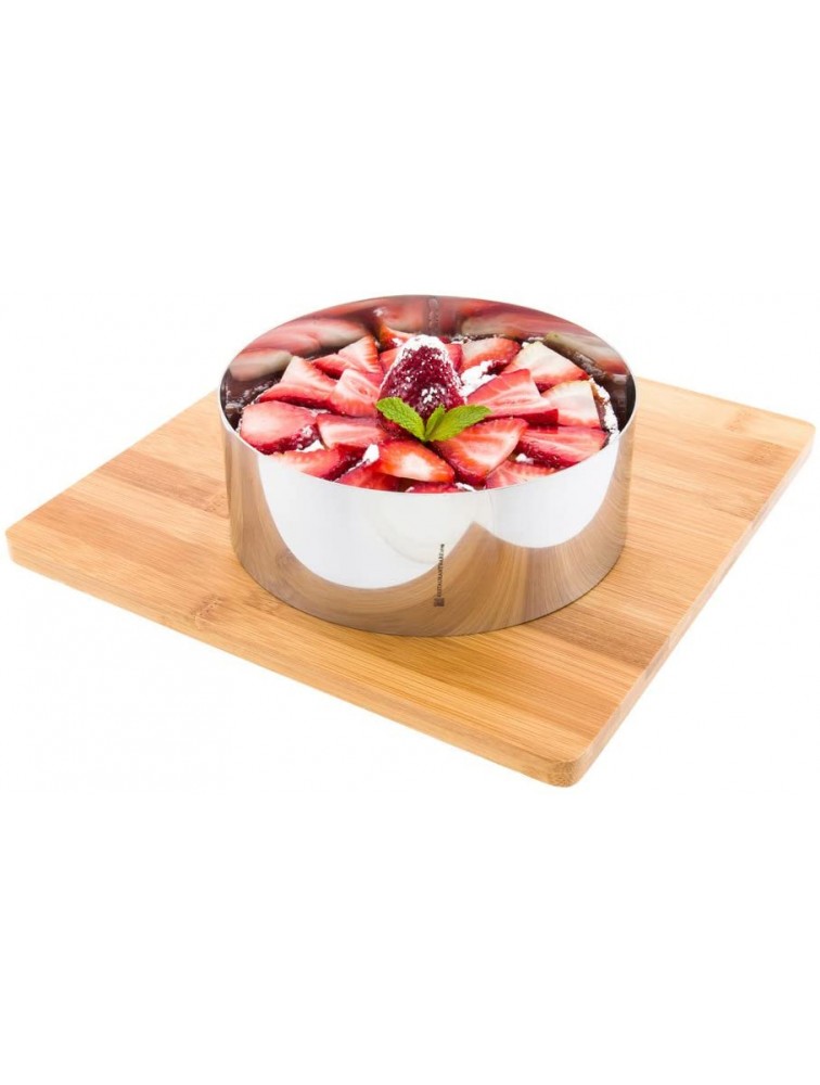 6 Inch Baking Ring 1 Round Cake Ring Oven-Safe and Freezer-Safe Bake Pastries Mousse and Other Desserts Stainless Steel Ring Mold Dishwasher-Safe For Cooking or Baking Restaurantware - BPVK9010F