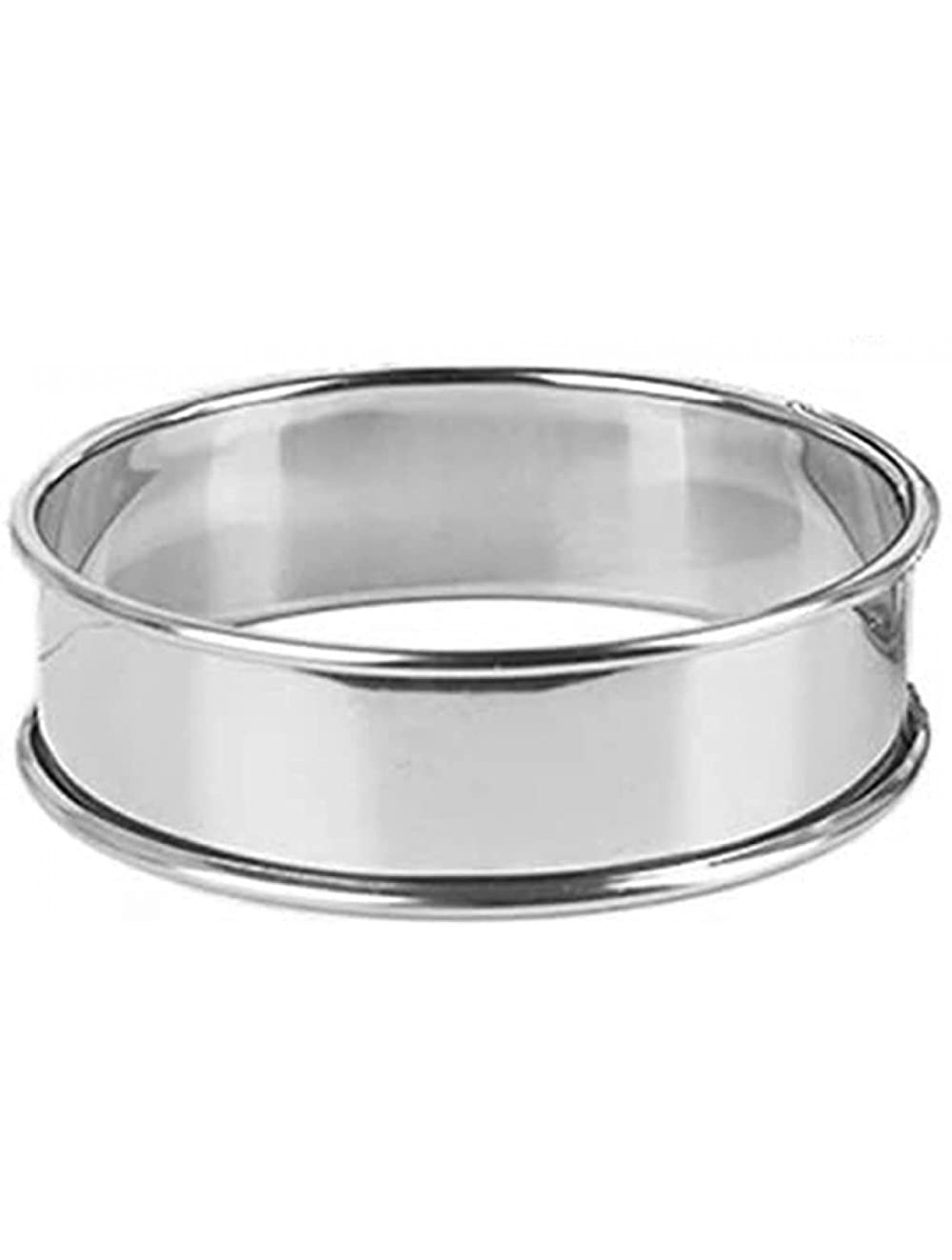 Giveyoulucky 8cm Stainless Steel Rolled Edge Fruit Pie Tarts Dessert Ring Muffin Crumpet Mold - BFI66JM7Y