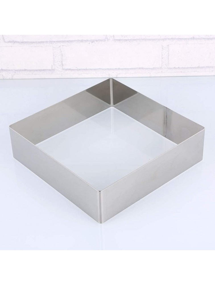 Useful Square Mousse Mold Stainless Steel Cake Ring Mousse Cutter Cake Mold Dessert Ring Pastry Mould Baking Tool The diagonal size is 14 Inch - B6DC2HEU5