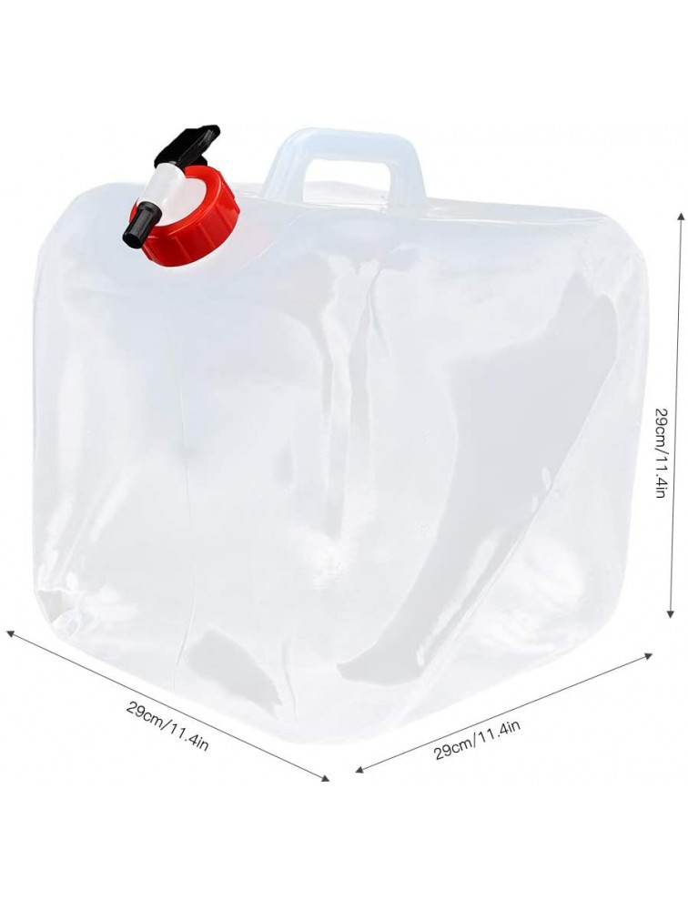 Foldable Water Bucket PE Portable Large Capacity Water Storage Container for Outdoor Camping with Transparent Color Vehicle ToolTransparent Color - BWB4MJ01O