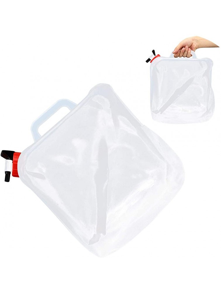 Foldable Water Bucket PE Portable Large Capacity Water Storage Container for Outdoor Camping with Transparent Color Vehicle ToolTransparent Color - BWB4MJ01O