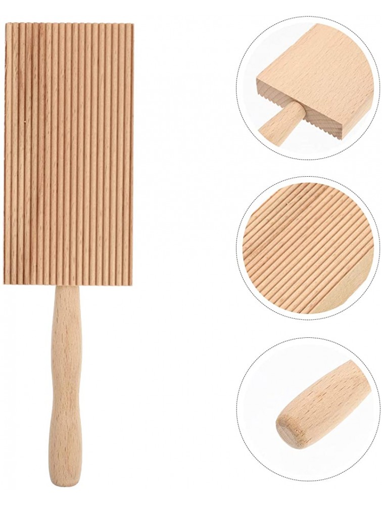 HEMOTON Gnocchi Board Wooden Butter Paddle Board Pasta Stripper Baking Tool Kitchen Gadgets - B08B3ZU8P