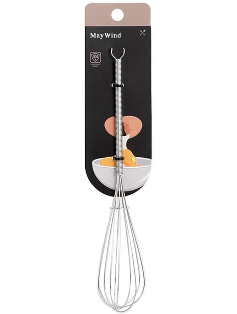 MayWind Mini Wire Kitchen Whisks Small Egg Whisk,Stainless Steel Egg Whisks - BUE6PSMCT