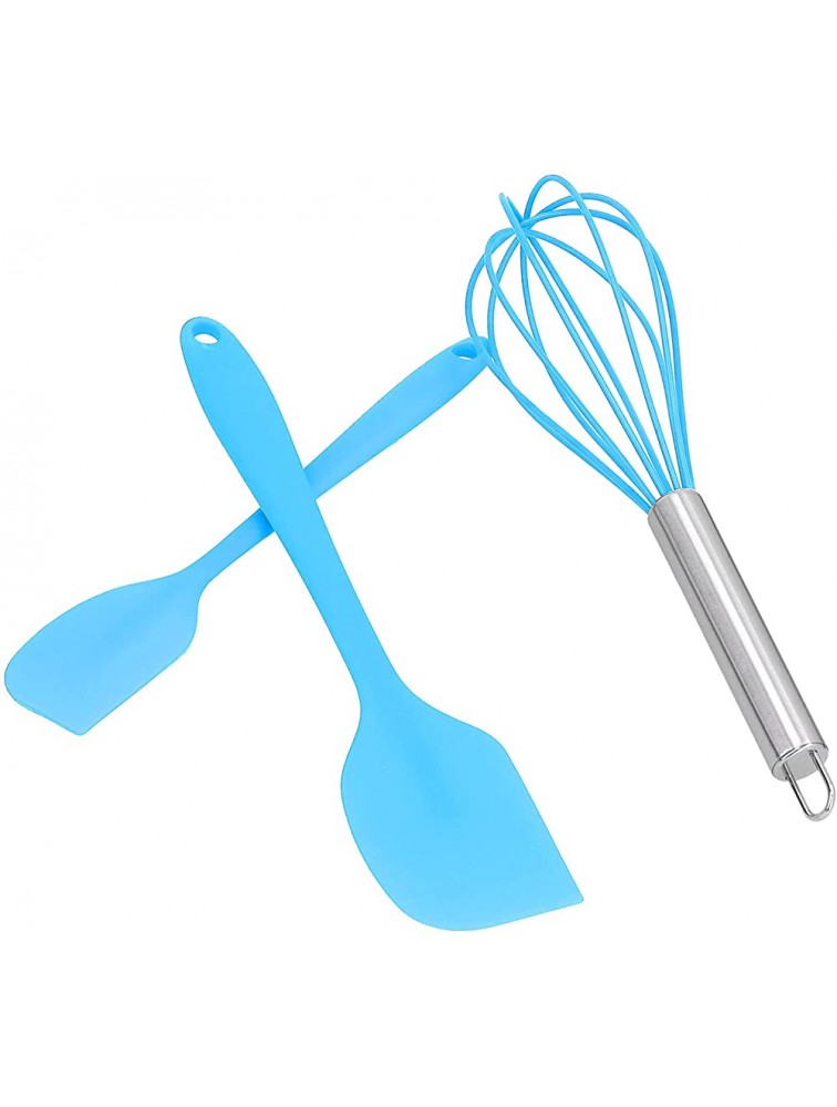 Slotted Spatula 5Pcs Set Easy To Stir Fry Egg Beater Food‑grade Materials for Kitchen Shovel Spoons for Silicone Kitchen Utensils for DIY Baking ToolsBlue 5-piece set - B8OCP9K2M