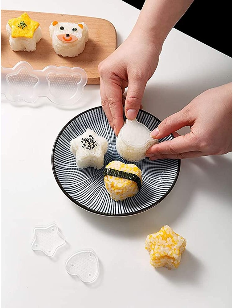 Z-Chen Kitchen tools 1pc 3 Grid DIY Rice Ball Mold Color : White Size : One-size - BNCV0HKT0