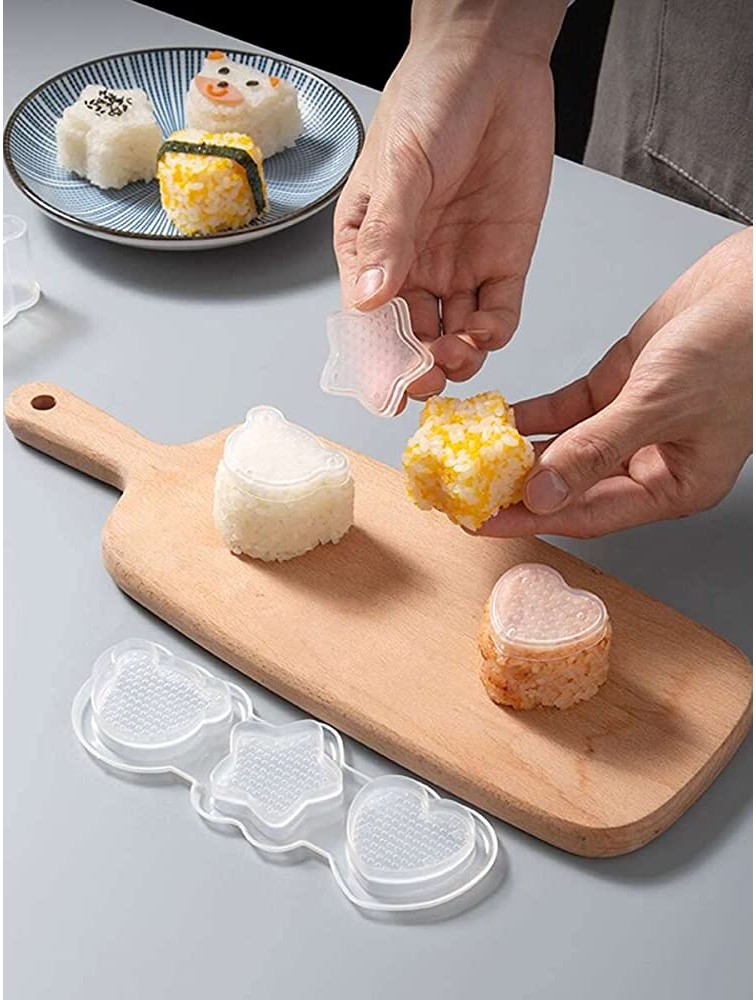 Z-Chen Kitchen tools 1pc 3 Grid DIY Rice Ball Mold Color : White Size : One-size - BNCV0HKT0