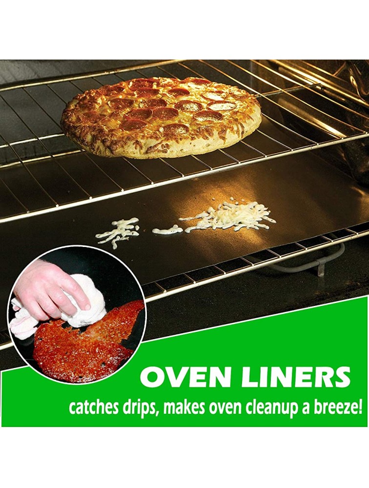 4 Pack Oven Liners Mats for Bottom of Electric Gas Oven Reusable Nonstick Oven Protector Liner Heat Resistant Grill Mats for Outdoor Grill 16 x 24 inch - BI264OOLH