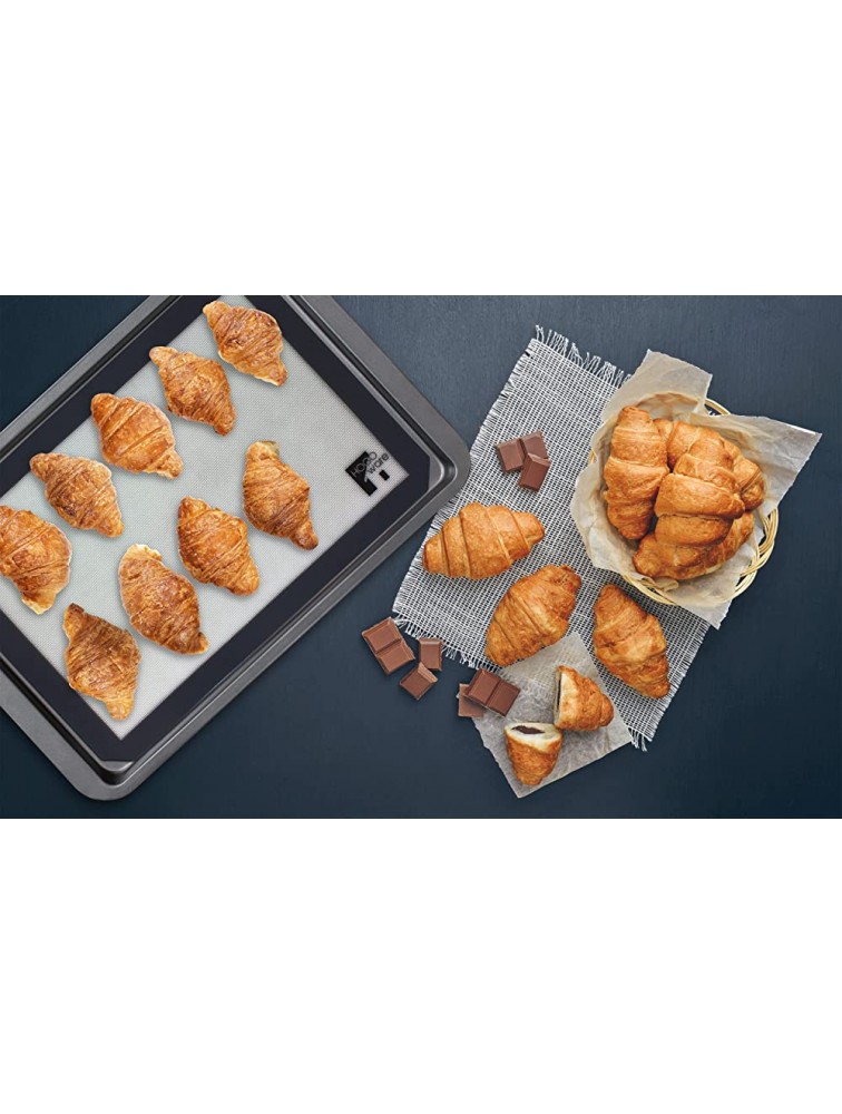HOGOware | Non-Stick Reusable Silicone Baking Mats | Heat and Cold Resistant 16.5” x 11.6” | Dark Gray - B8GATG1IH