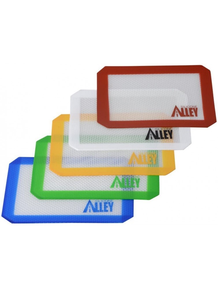 Non-stick Wax Mat Pad [5-Pack] Silicone Nonstick Mat Small Rectangle 5 x 4 Colors Exactly as Featured - BJ3A4GOTC