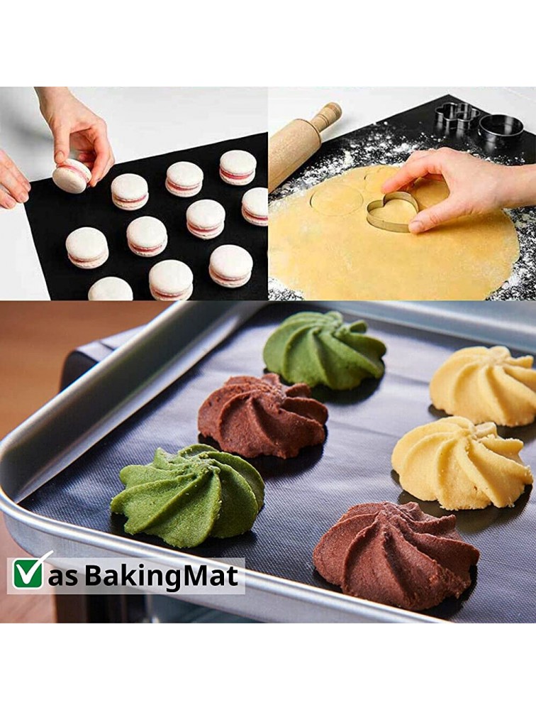 Oven Liners for Bottom of Electric Oven 16 x 24 inch Reusable Nonstick Heat Resistant Liner Mat for Gas Oven Microwave Charcoal Outdoor BBQ Grill Mats 3Pack Piece - BX11CRL4S