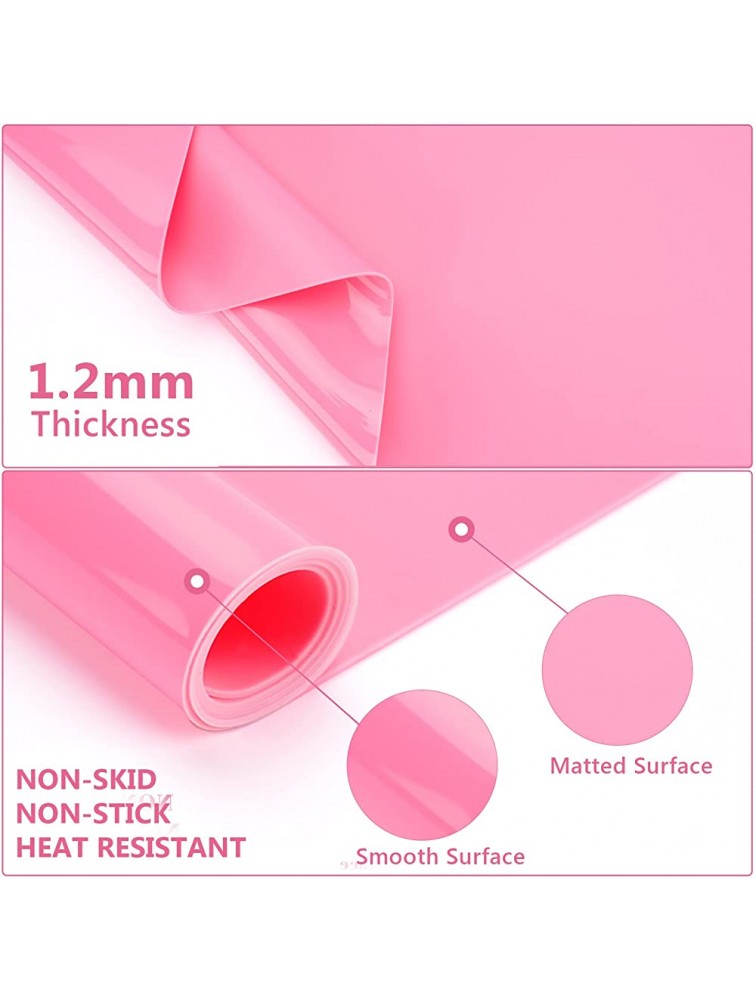 Oversize Silicone Mat for Crafts Gartful 31.5 x 23.6 inches 1.2mm Thick Silicone Craft Pad For Jewelry Casting Resin Molds Countertop Protector Nonstick Placemat Counter Table Mat Pink - BD9BQDEJ4