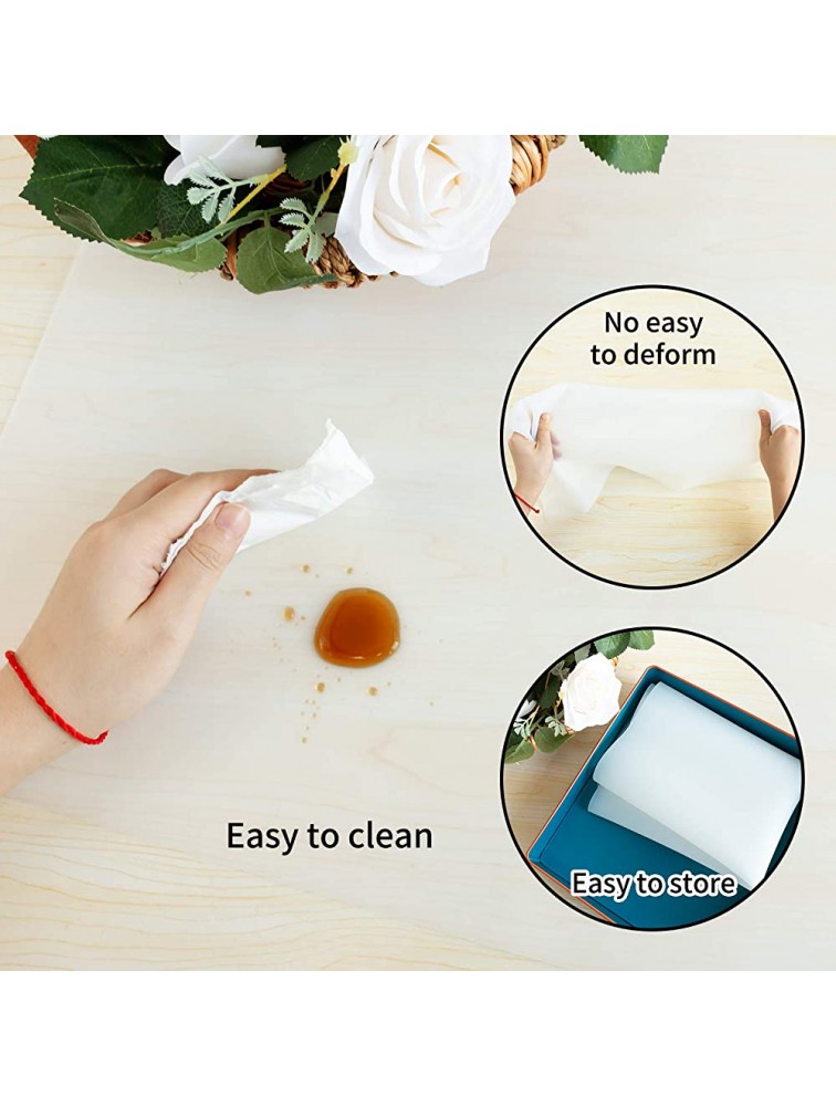 Oversize Silicone Table Placemat Food-Grade Flexible Silicone Table Mat for Baking Pastry Non-Stick Kids Nonslip Dinner Placemat Heat Resistant Waterproof Countertop Protector Translucent - BBBVNCXBI