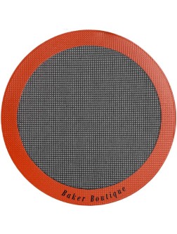 Perfect Pizza Mat Non-Stick Silicone Baking Cake Liner 12" Round Heat Resistant Toaster Pad Reusable Perforated Steaming Mesh for Bread Cookie Pastry Orange - BRQAE1BQA
