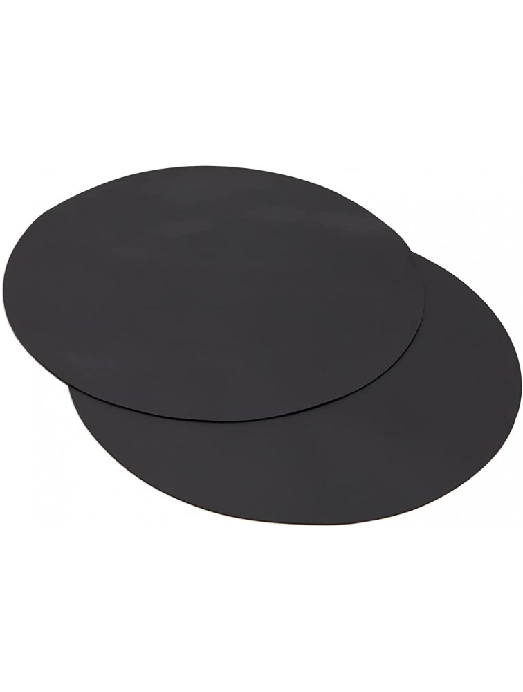 Round Silicone Microwave Mats Black Pot Holders 11.75 x 11.75 In 2 Pack - BSQ99EVVE