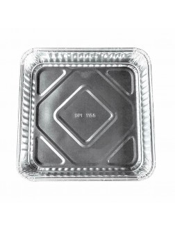 8" x 8" Disposable Aluminum Square Cake Pan Baking Pan 100 Pack Disposable Cookware Table Deep Pans Tin Foil Pans Great for Cooking Great for Heating Cooking Disposable Pans Pans Disposable - BRFT0Q22C