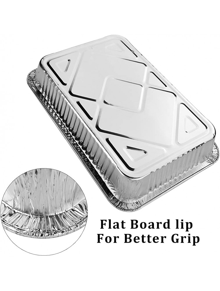 Disposable Aluminum Foil Pans sturdy 24 pack,Fohuas Sturdy Half Size Deep Steam Table Pans Freezer,Oven Safe Portable Food Storage Containers for Baking Cooking Roasting & Reheating 12.58.5 - BX3YL3XTH