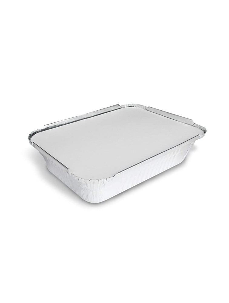 Disposable Takeout Aluminum Foil Pans with Lid Baking Pans Tin Food Storage Food Containers with Seal for Freshness,Great for Cooking Heating Storing Prepping Food 8.5x6-2.25lb - BEKP8KZPW