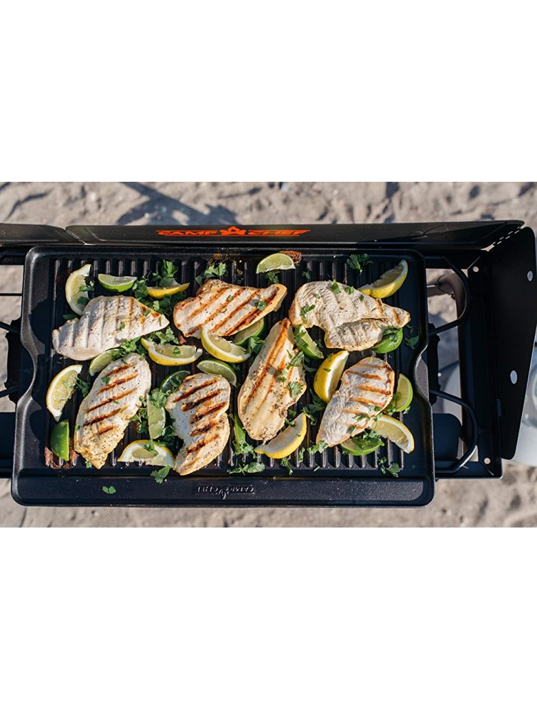 Camp Chef Reversible Pre-seasoned Cast Iron Griddle Cooking Surface 16 x 24 - BEGSXDB1A