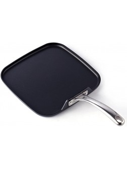 Cooks Standard Hard Anodized Nonstick Square Griddle Pan 11 x 11-Inch Black - B5GV23Y6D