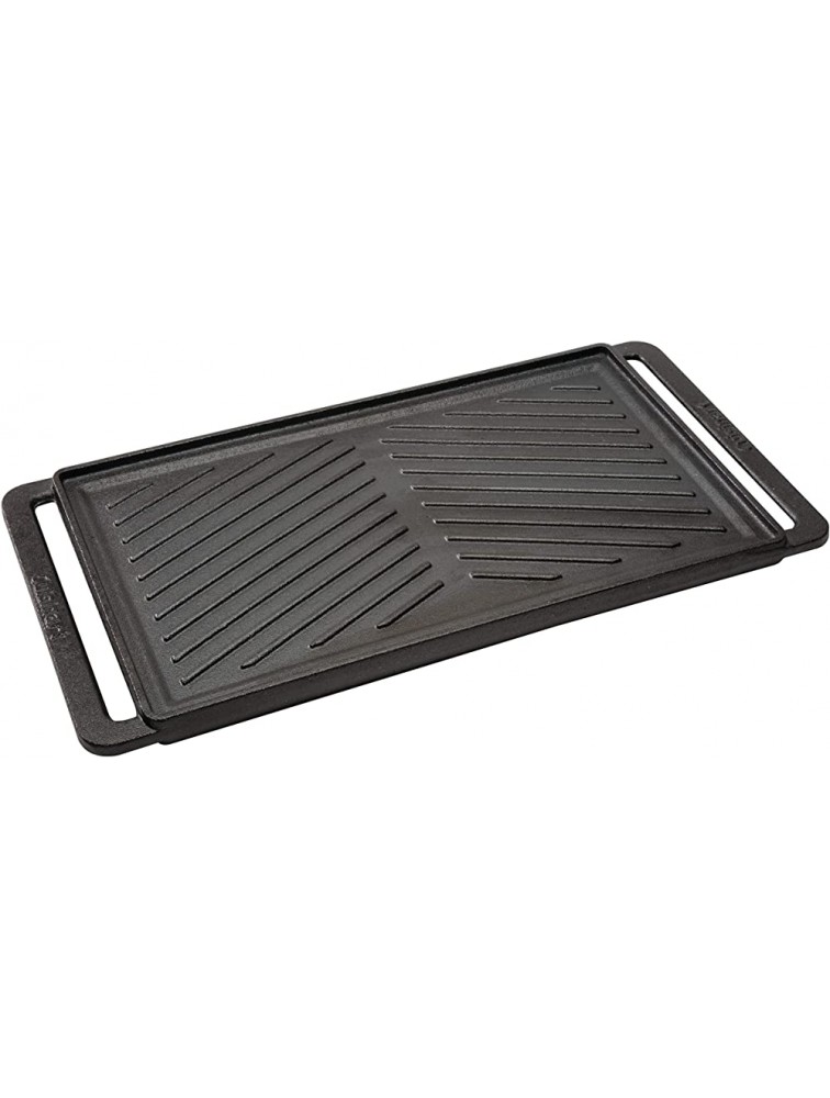 Cuisinart CCP-2000 Reversible Cast Iron Grill & Griddle Cookware Plate Ribbed Grill & Smooth Flat Top Griddle Black - BVL66DD1Y