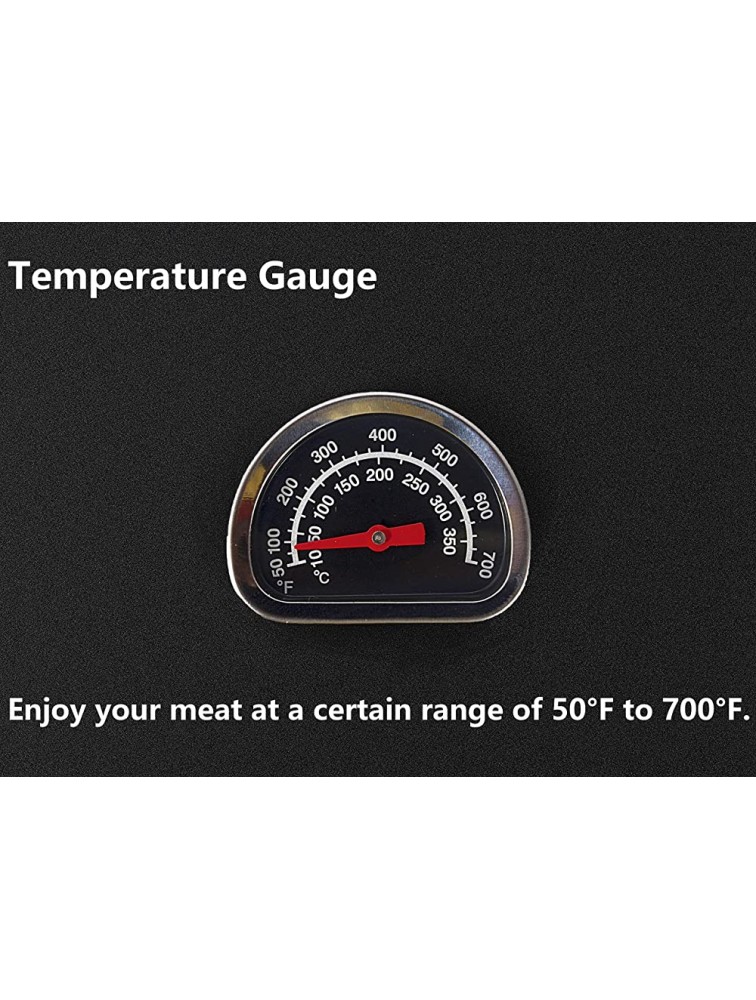 Hard Cover Hood with Temperature Gauge for Blackstone 17 inch Table Top Griddle 5010 Black - BS8VWTENA