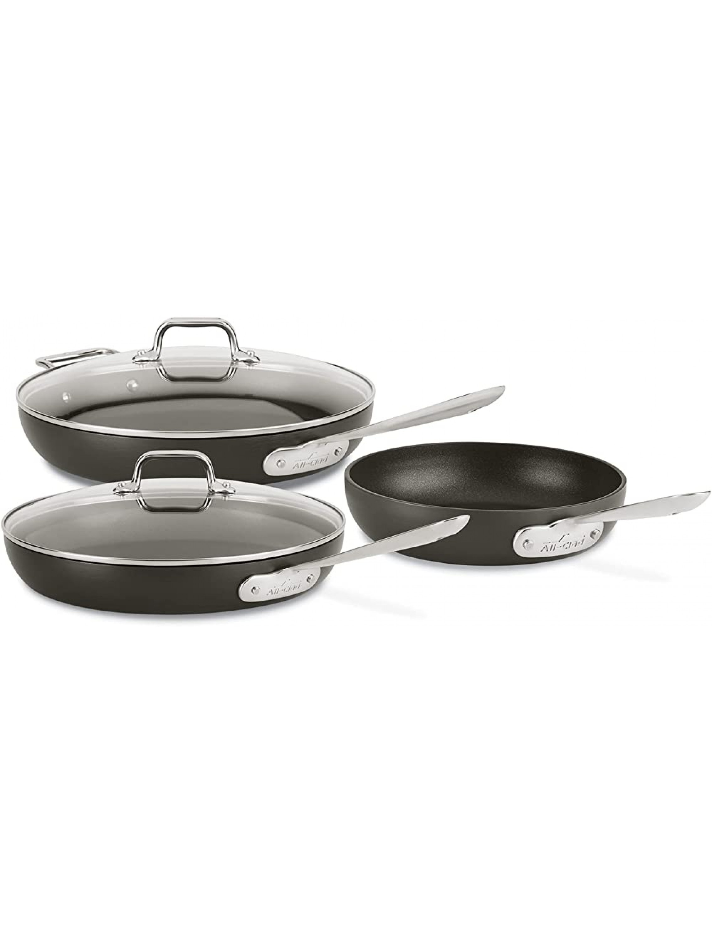 All-Clad HA1 Nonstick Hard Anodized Cookware Set 5 piece Black - BLUKYY4UU