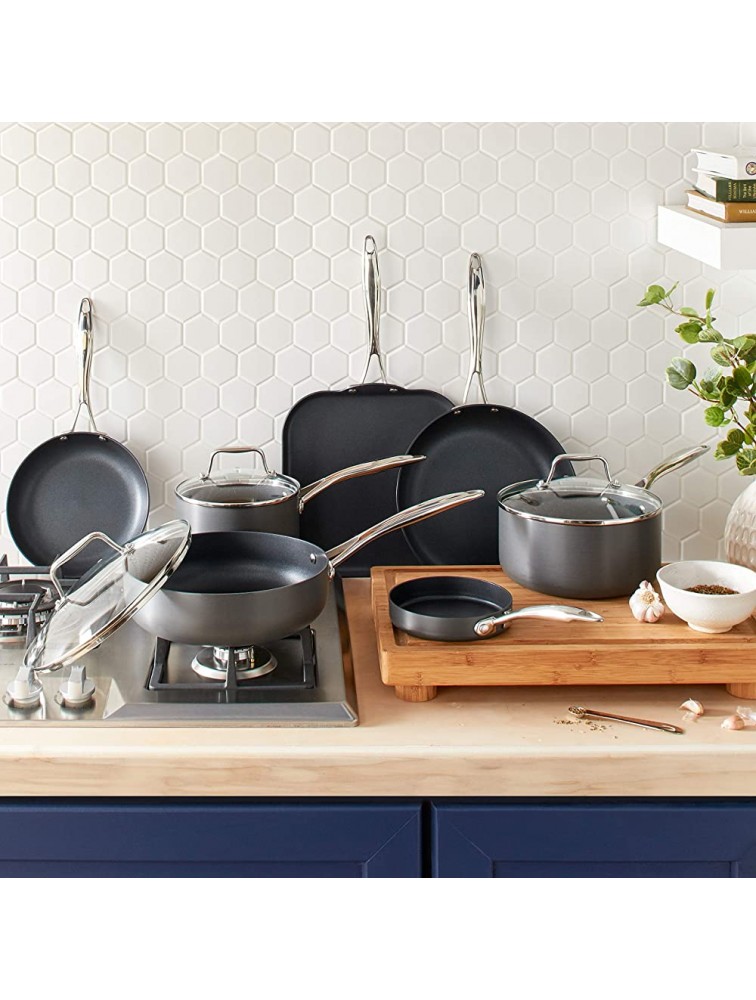 Brand – Stone & Beam Hard-Anodized Non-Stick Aluminum Kitchen Cookware Set Pots and Pans 17-Piece Set - BLPN110V7