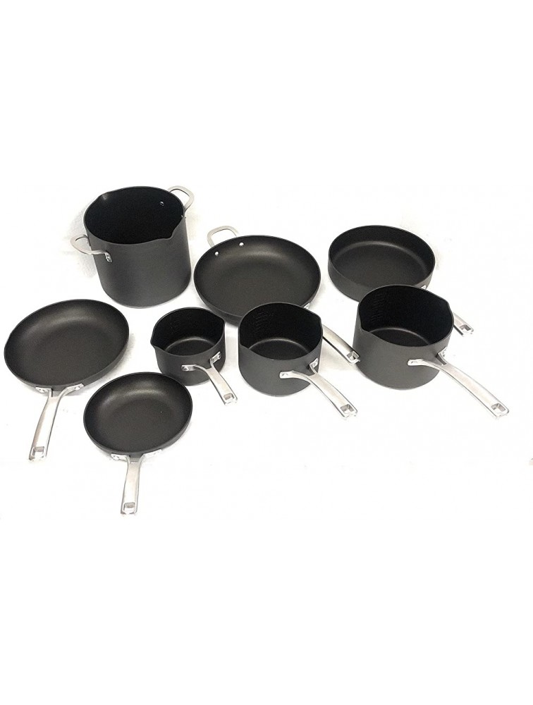 Calphalon Classic Nonstick 14 Piece Pots and Pans Cookware Set With BPA free No-Boil-Over Inserts Stay Cool Metal Handles Glass Lids - B7HLLVIEP