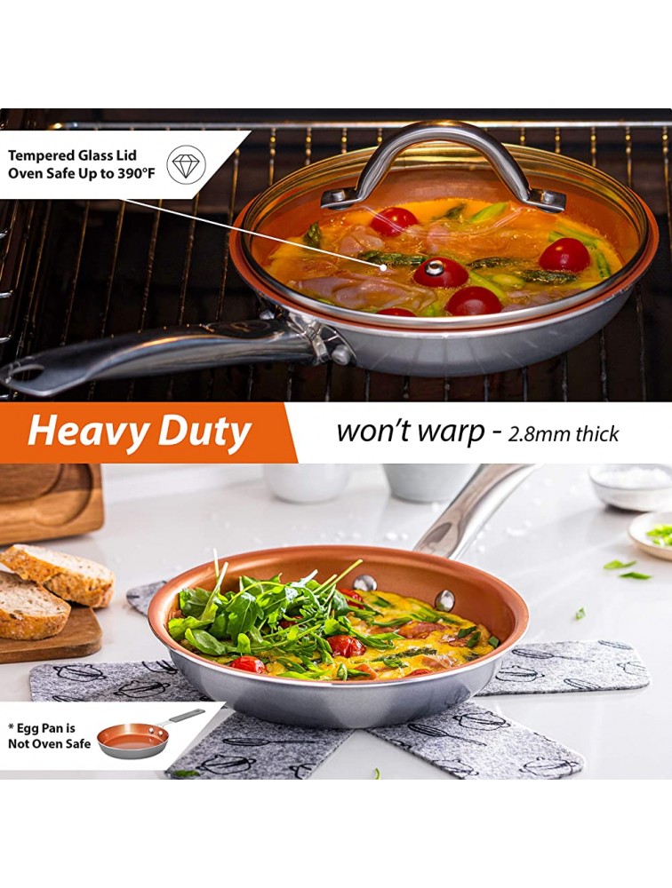 Home Hero Pots and Pans Set 13 Pc Nonstick Kitchen Cookware Sets Induction Cookware Pans for Cooking Pot and Pan Set Stainless Steel Pots and Pans Set Copper Kitchen Set Cooking Set Cookware Set - BDXA1KBX1