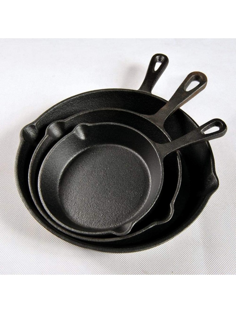 Round vegetable oil kitchen cast iron 3-piece set cookware set Tesca - BILKC8J2S