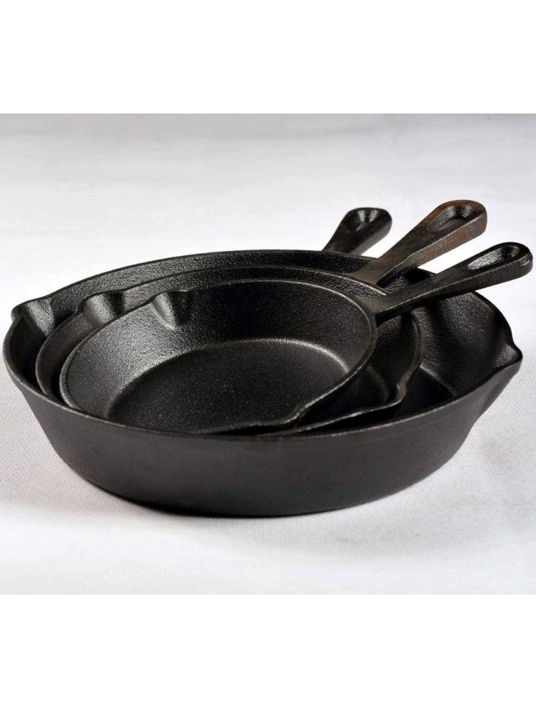 Round vegetable oil kitchen cast iron 3-piece set cookware set Tesca - BILKC8J2S